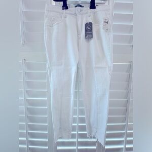 NWT Wit & Wisdom High Rise “Ab Solution” Ankle Skimmer RAW Hem White Jean Sz 14W